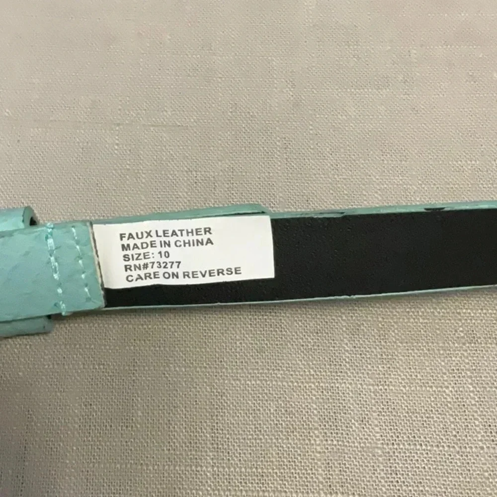 Faux leather belt